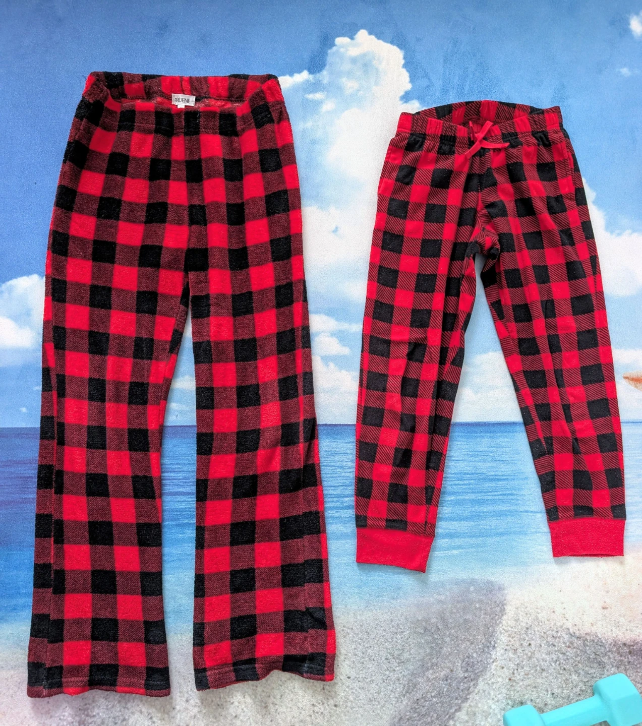 Matching holiday Pants - 8Y+14Y+ Red Black Check