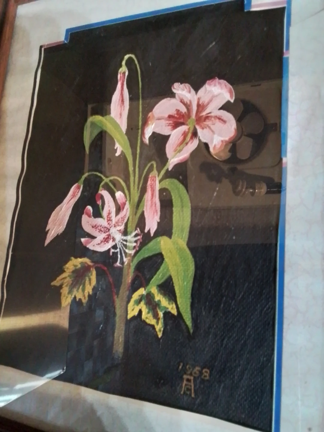 Vintage Signed Floral Oil Painting 1958 10x12" - photo 5