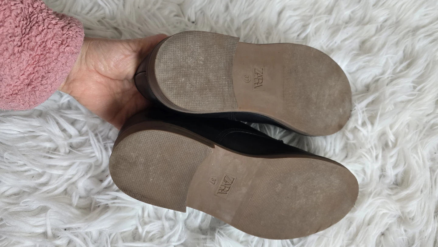 ZARA Black Oxford Shoes Size Youth 5 - photo 5