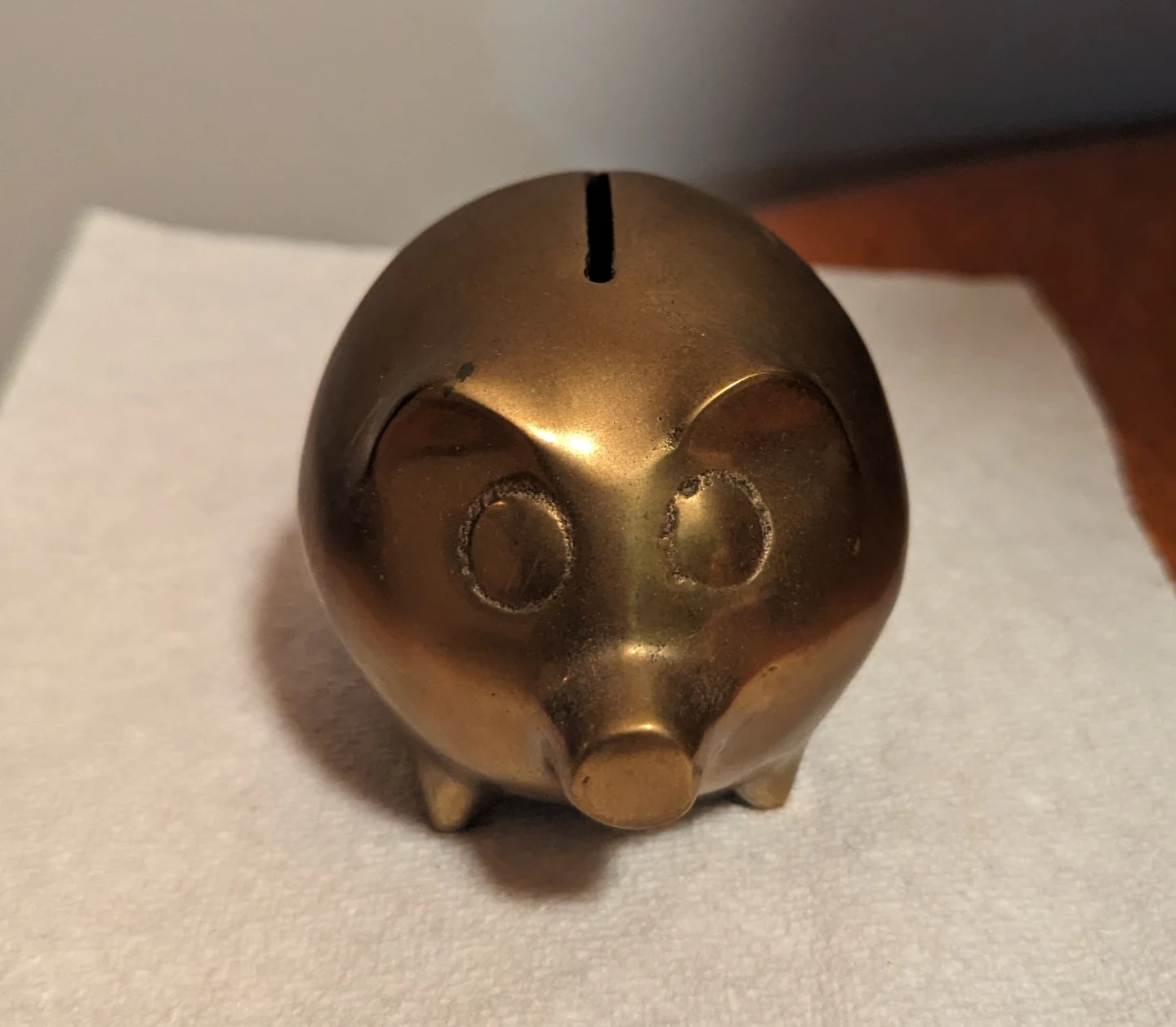 Vintage Brass Piggy Bank