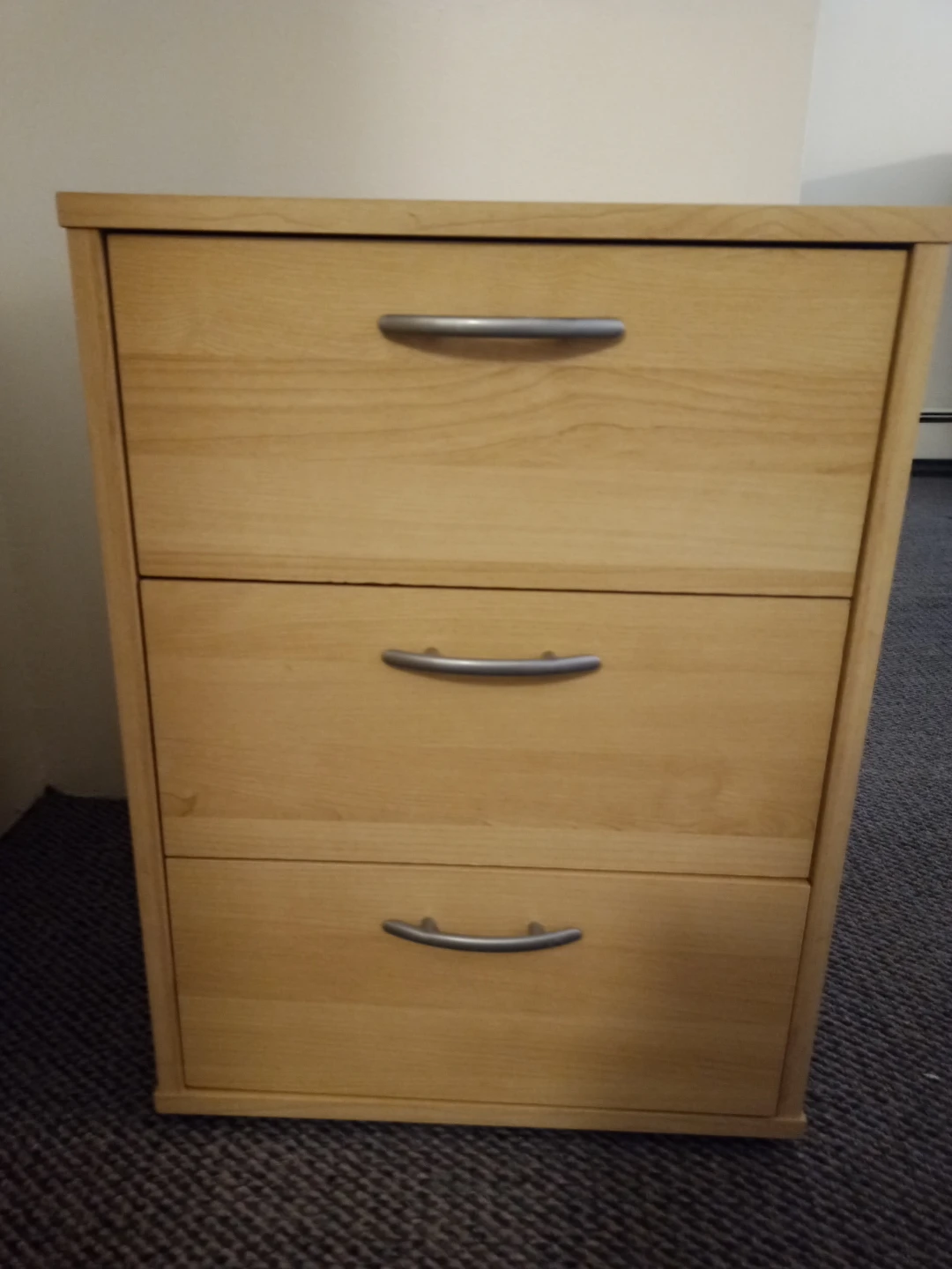 Wooden 3-Drawer Side Table
