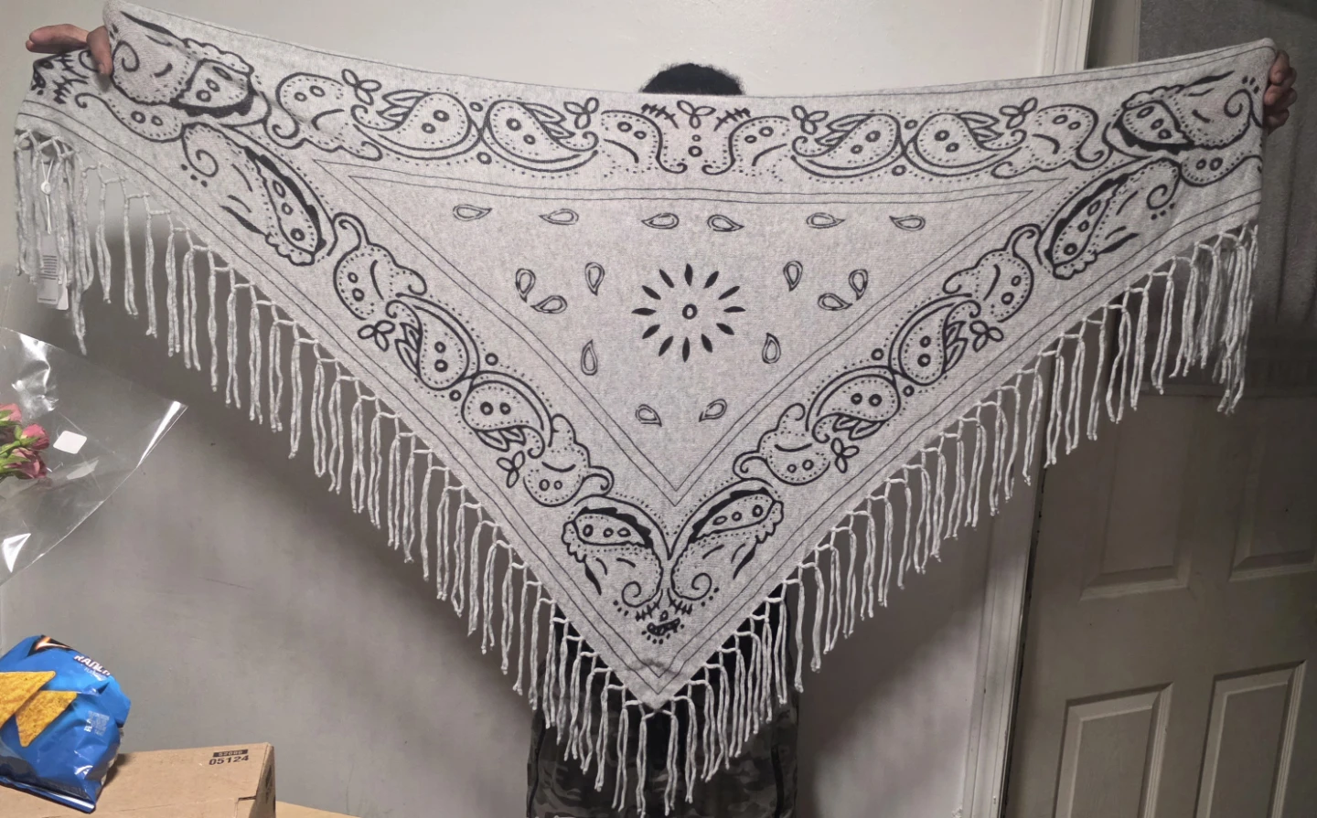 Autumn Cashmere Bandana Print Triangle Scarf - One Size