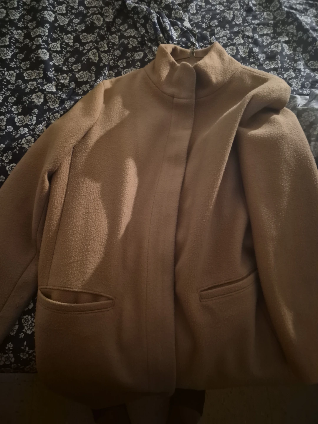 Old Navy Tan Wool Blend Coat - Size L