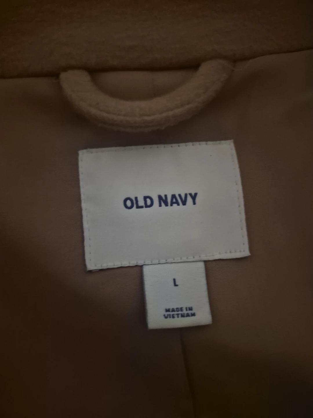 Old Navy Tan Wool Blend Coat - Size L - photo 2