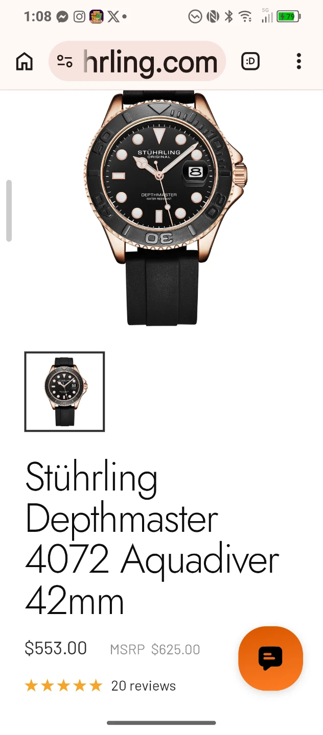 Stuhrling Original Deepmaster Automatic Watch