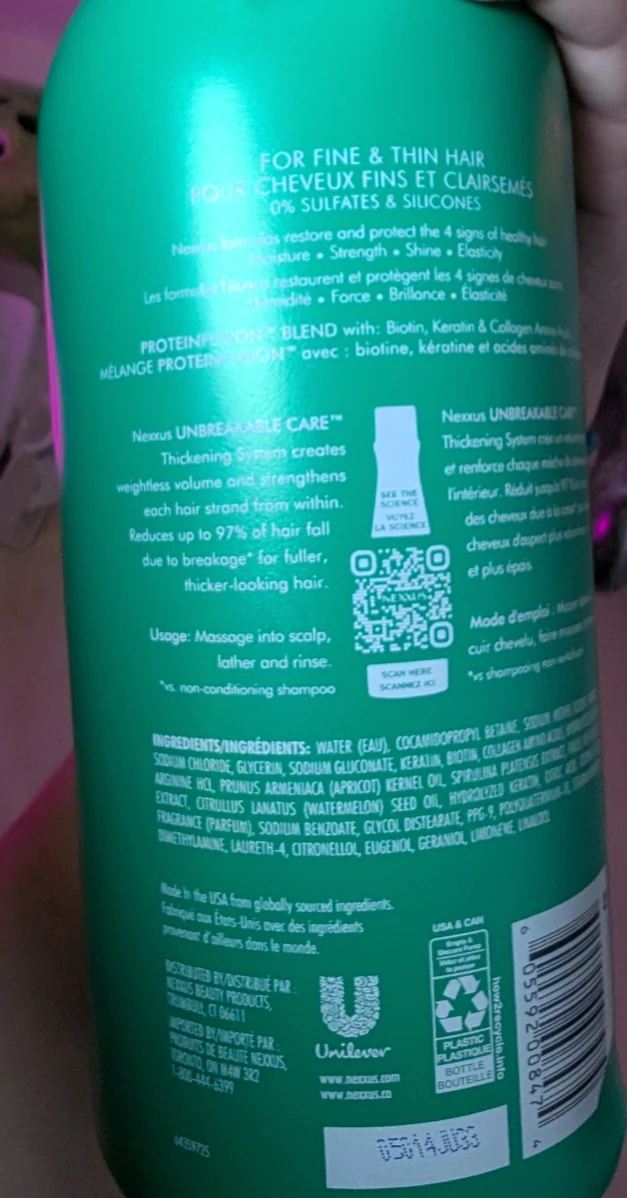 Nexxus Shampoo, Thickening - photo 2
