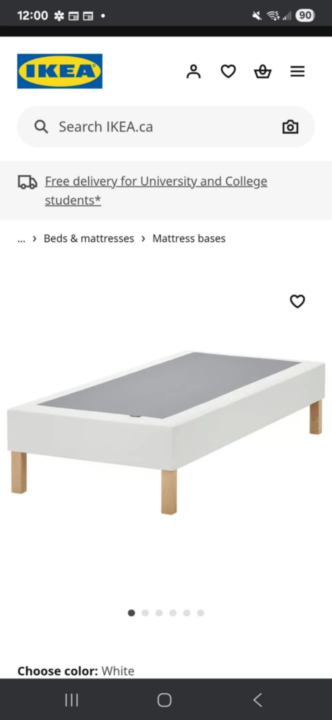 IKEA Mattress Base White