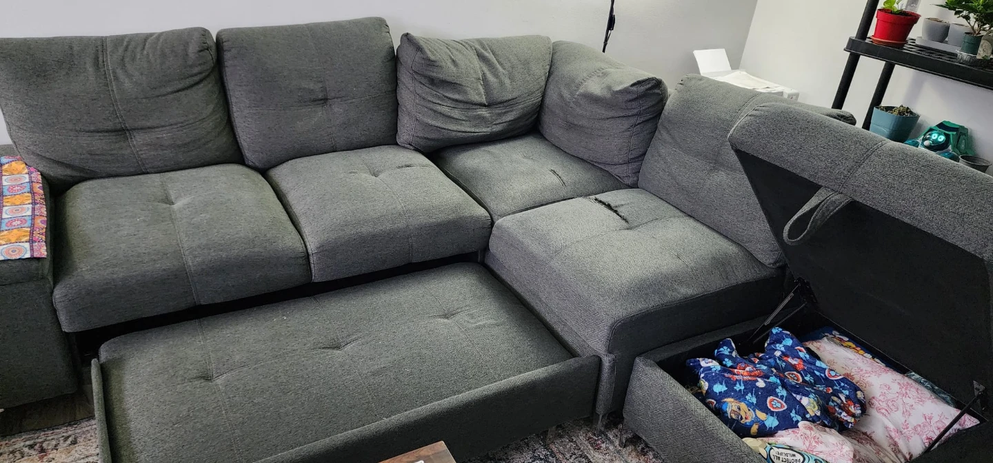 L shaped sofa bed - photo 2