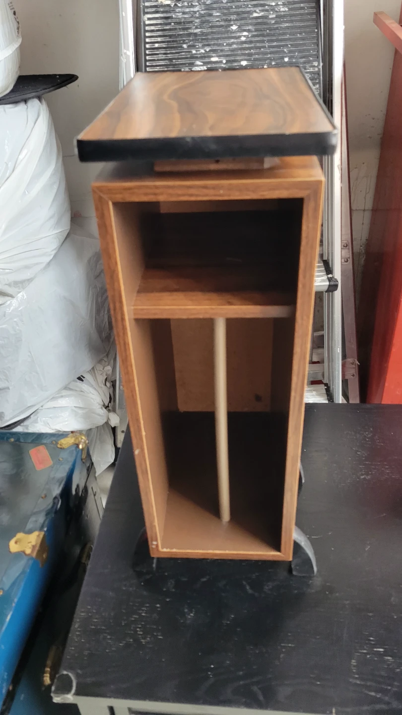 Vintage Small Wood Side Table Stand, magazine or record stand
