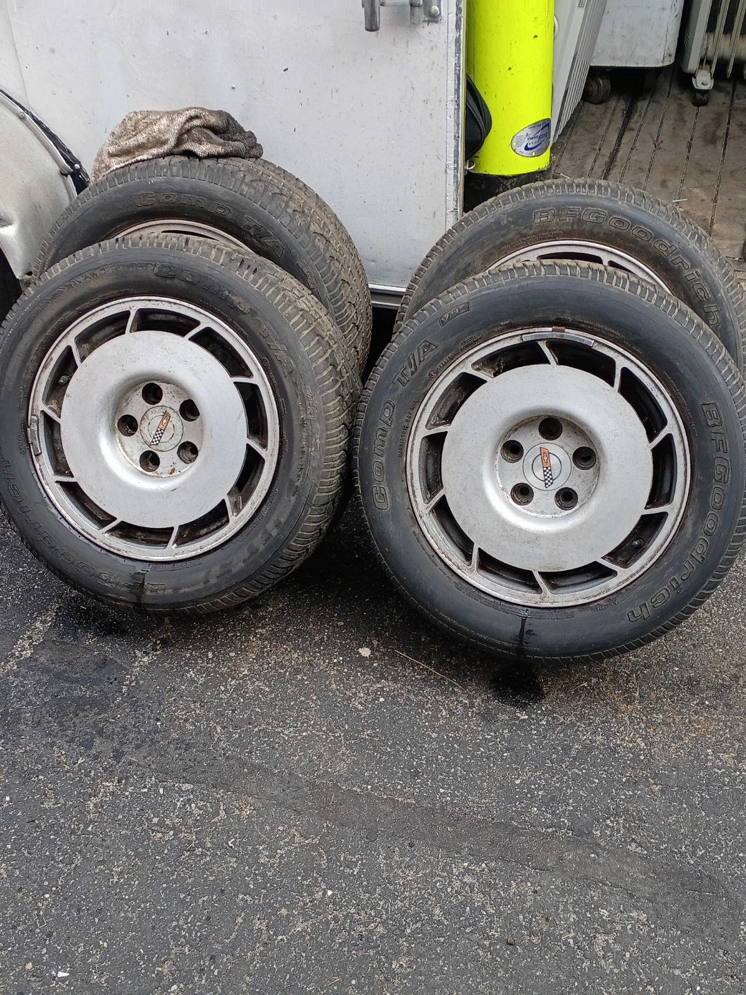 Set of 4 BFGoodrich Comp T/A Tires with Corvette Wheels