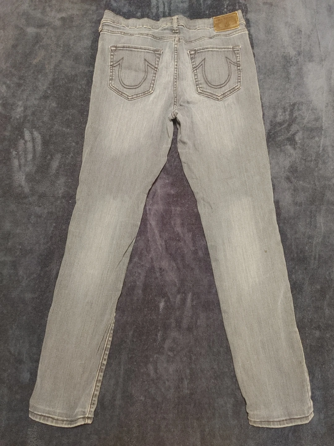 True Religion Halle Grey Super Skinny Jeans Size 30