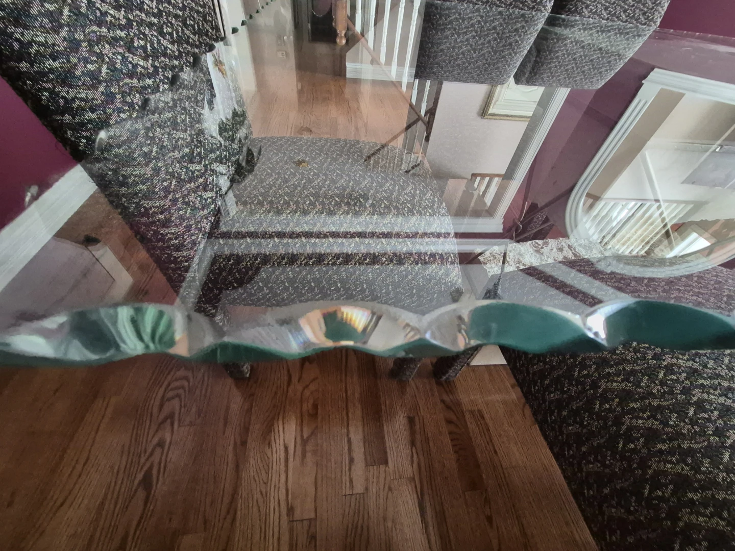 Glass Dining Table with Unique Stone Pedestal - photo 4