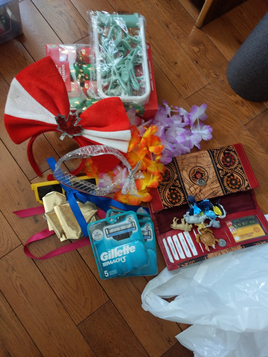 Assorted Holiday and Party Items - Crackers, Razors, and More
