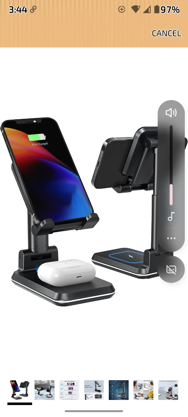 Dual Wireless Charger Stand for Phones and Earbuds - photo 4