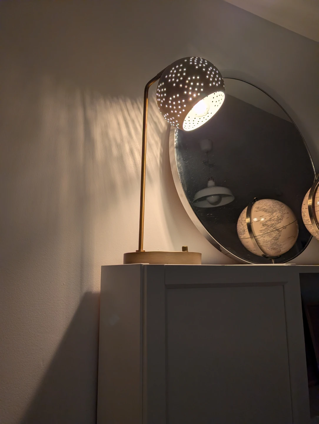 Gold Desk Lamp with USB Port