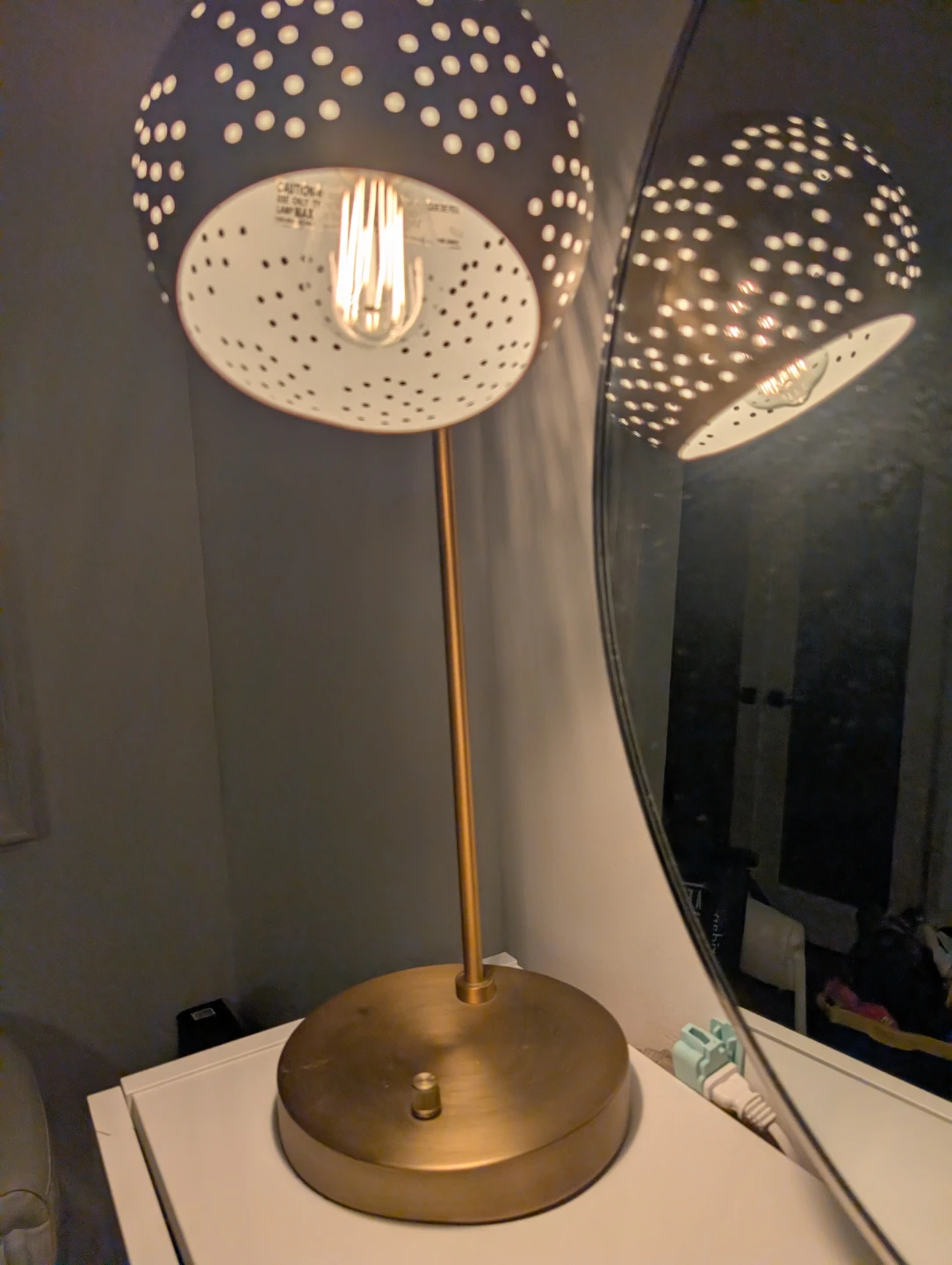 Gold Desk Lamp with USB Port - photo 5