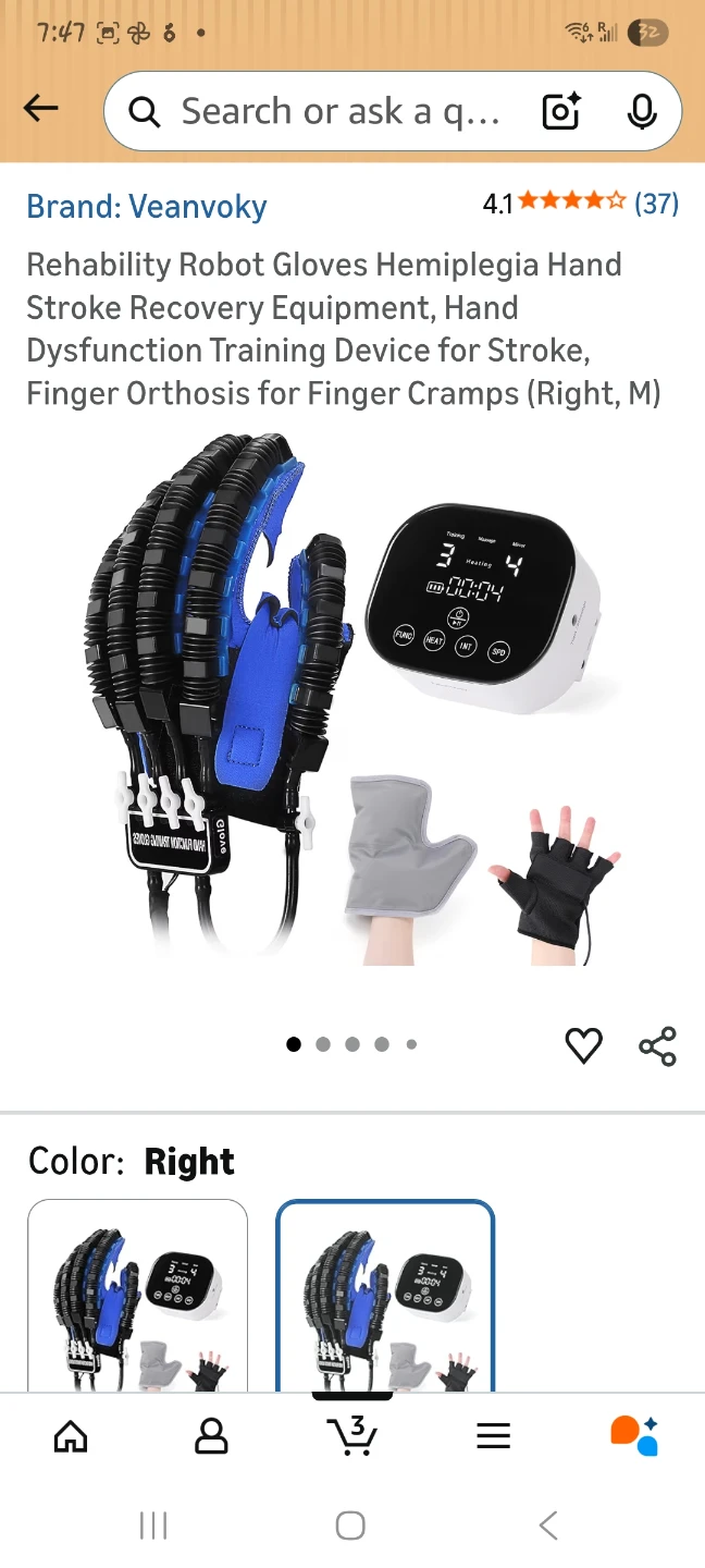 Rehabilitation Robot Gloves for Stroke Recovery - Size M (Right)
