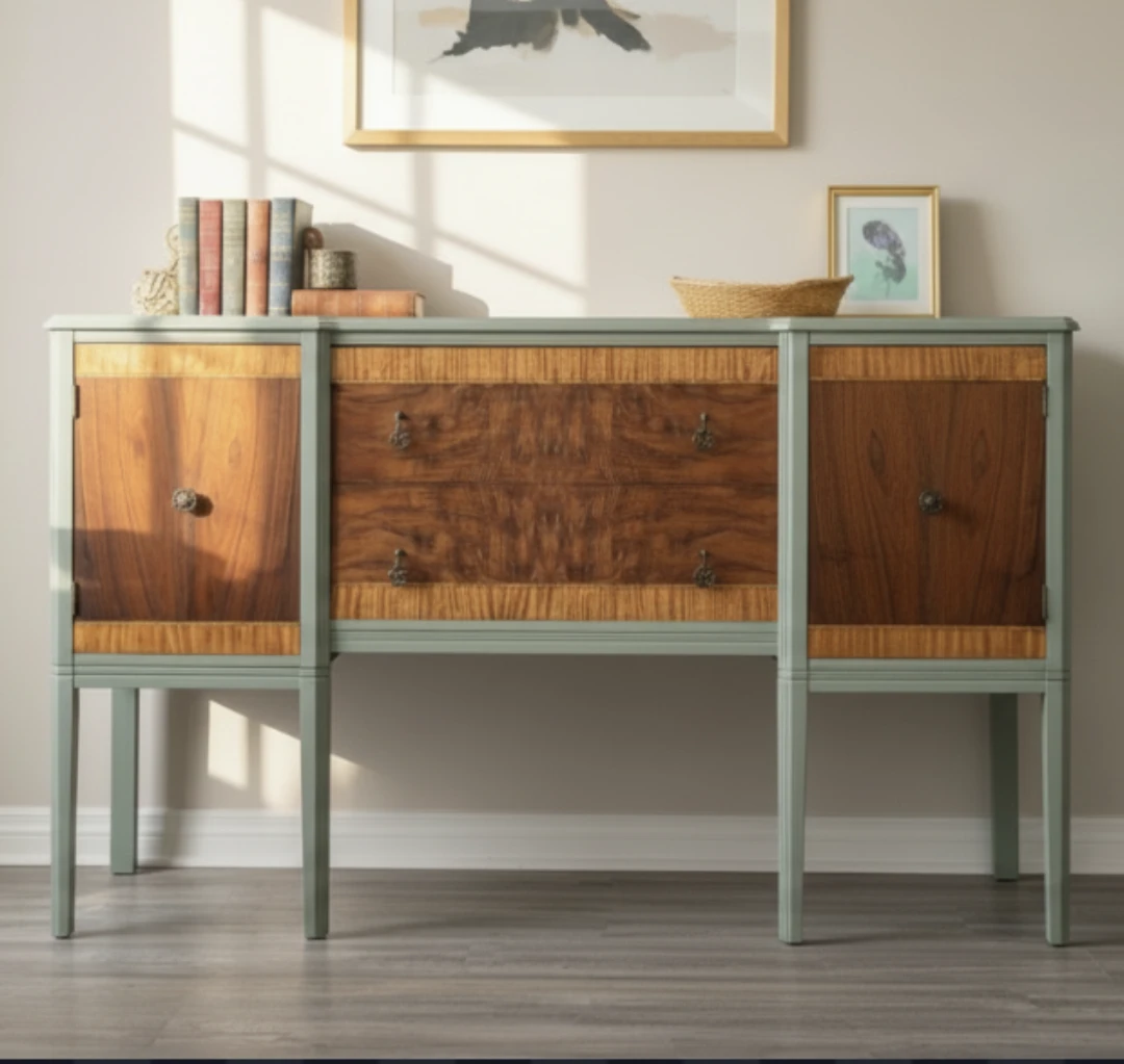 Vintage Sideboard - Refinished, Solid Wood Beauty