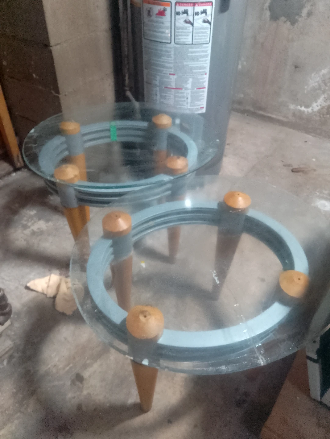 Glass Top Side Table Set