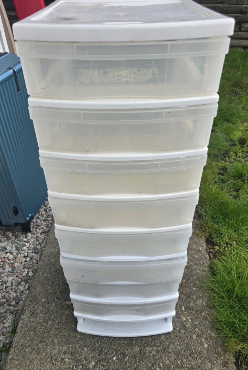 Stackable Clear Plastic Storage Drawer Unit