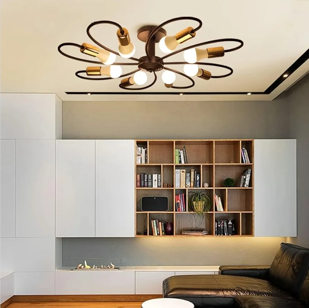 Qcyuii 8-Light Semi Flush Mount Ceiling Light Fixture - photo 5