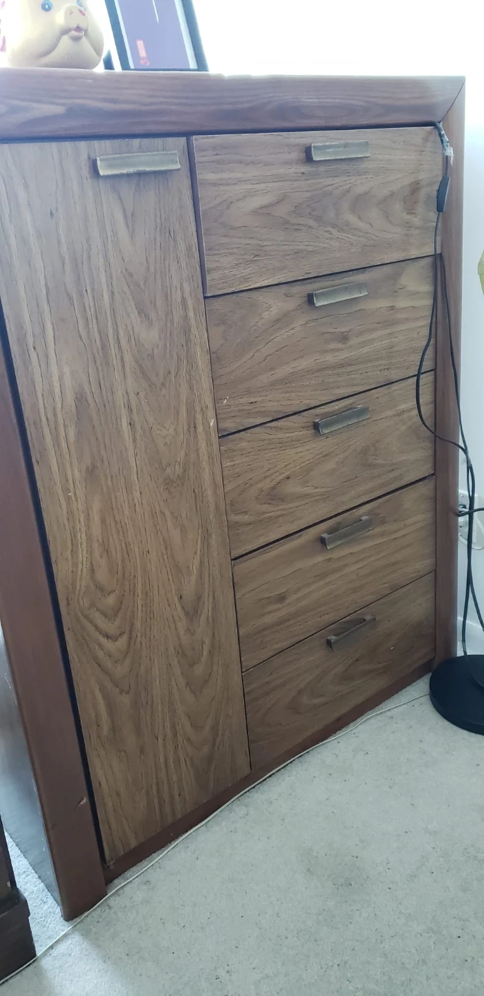 Wooden Dresser with Door and Drawers