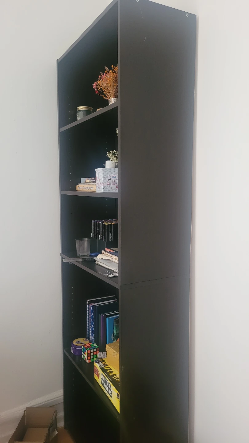 Dark Brown 5-Shelf Bookshelf - photo 2