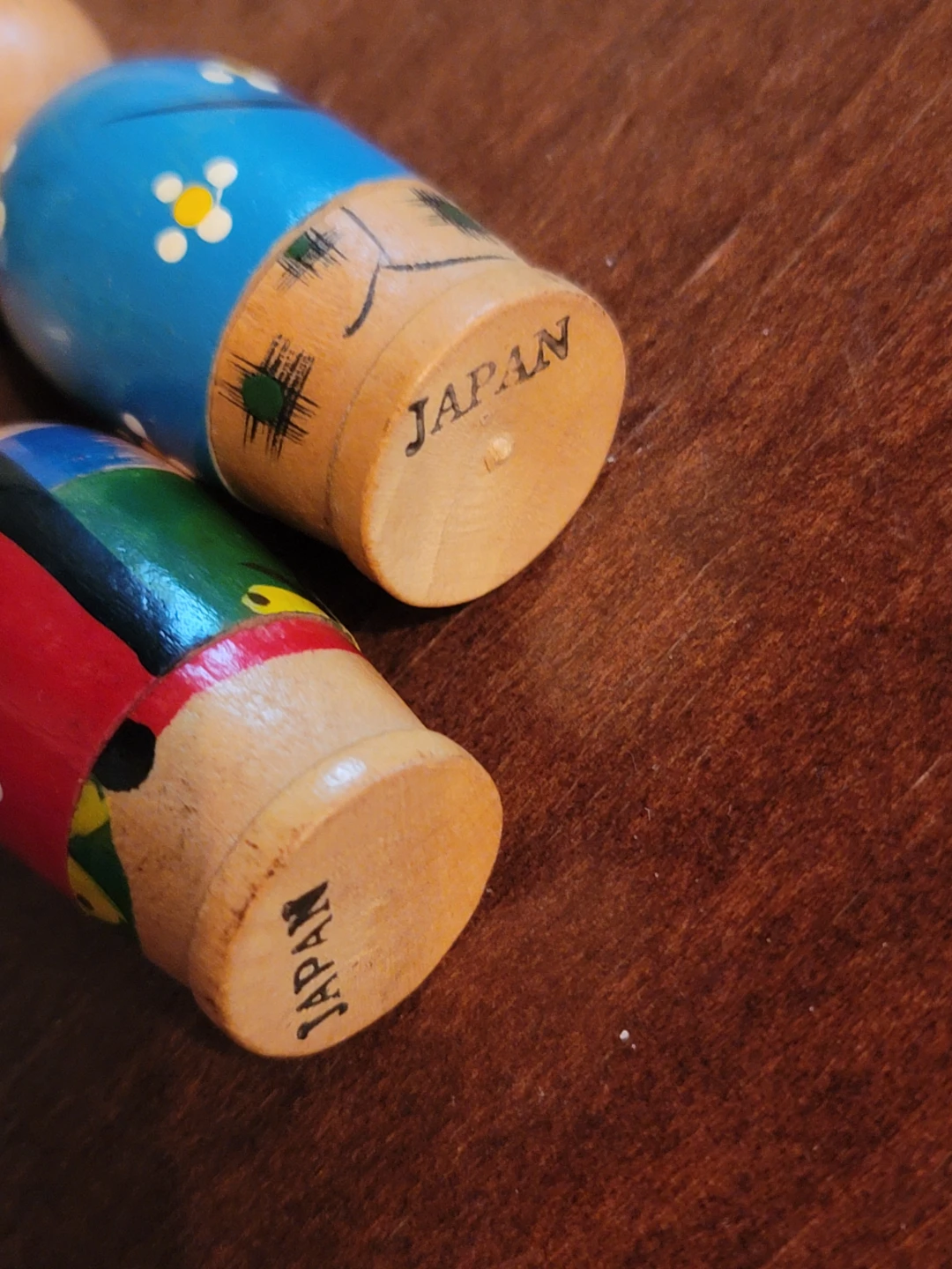 Set of 3 Japanese Kokeshi Dolls - photo 2