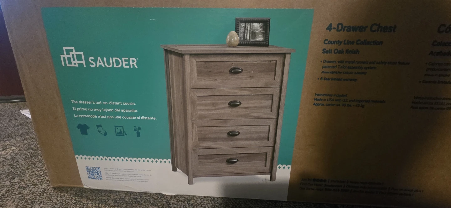 Sauder 4-Drawer Chest - Salt Oak finish - photo 2