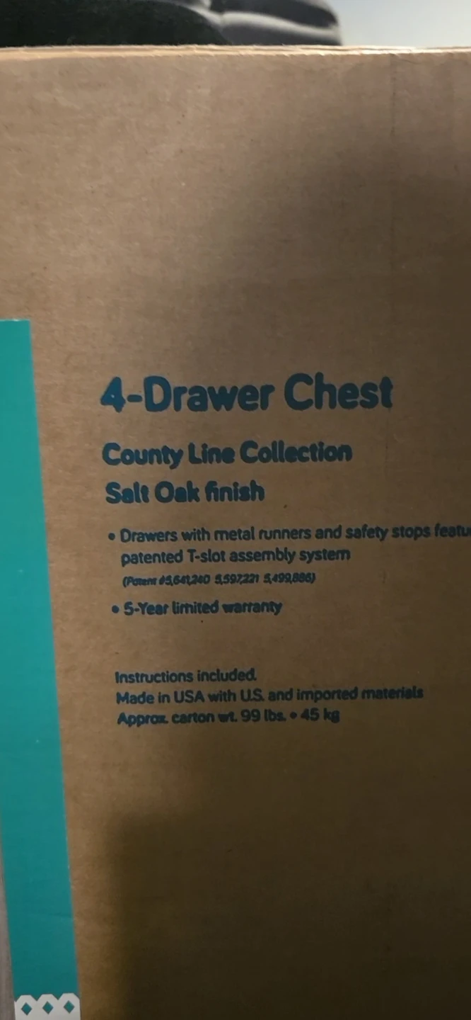 Sauder 4-Drawer Chest - Salt Oak finish - photo 5