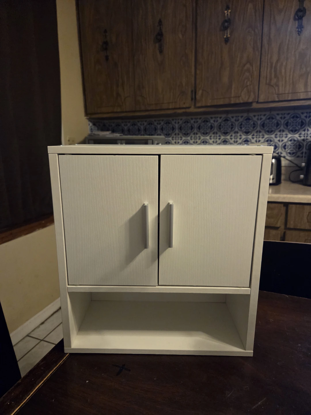 White Wall Cabinet with Double Doors