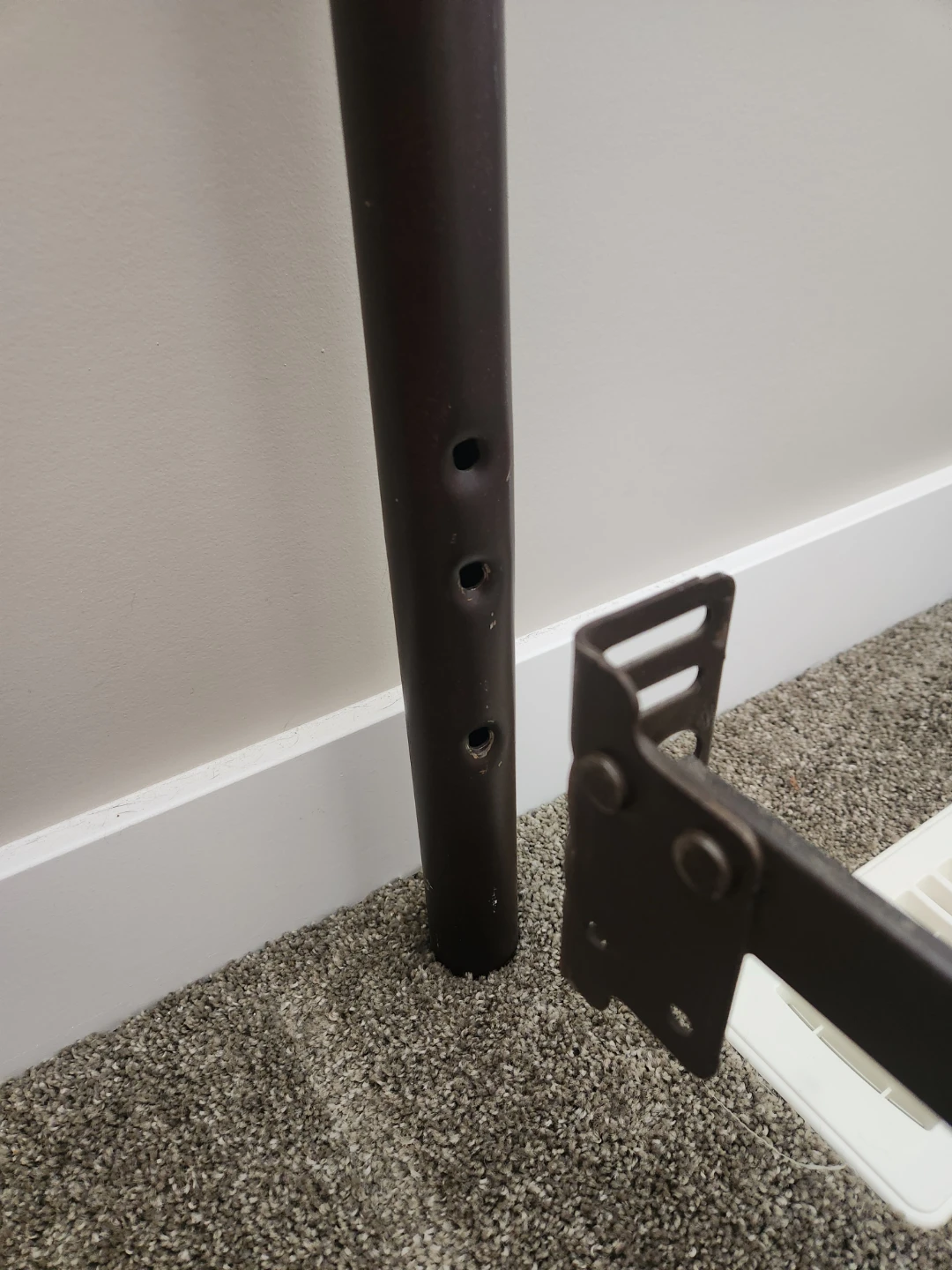 Dark Brown Metal Headboard and Bed Frame - photo 4