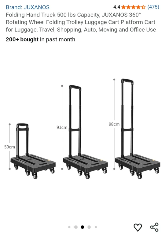 Folding Hand Truck 500 lbs Capacity - photo 3