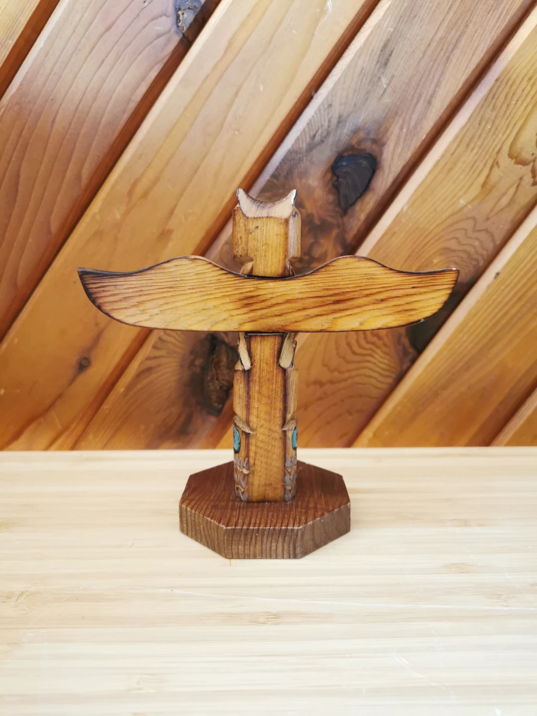Vintage Alaska Black Diamond Totem Raven And Maiden - photo 5