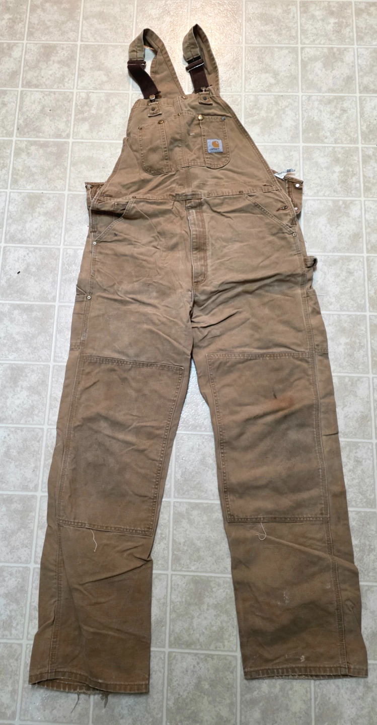 CARHARTT Brown Bib Overalls 38x36 - photo 3