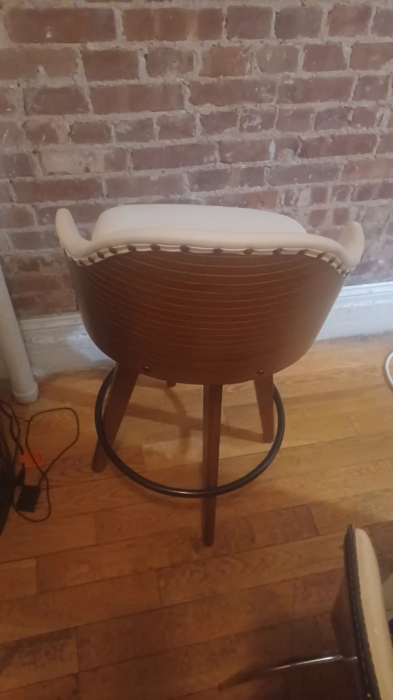 Cream Swivel Bar Stool - photo 2