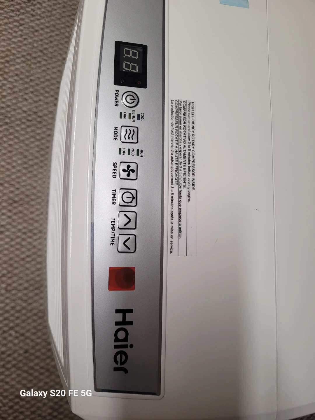 Haier 10,000 BTU Portable Air Conditioner - photo 3