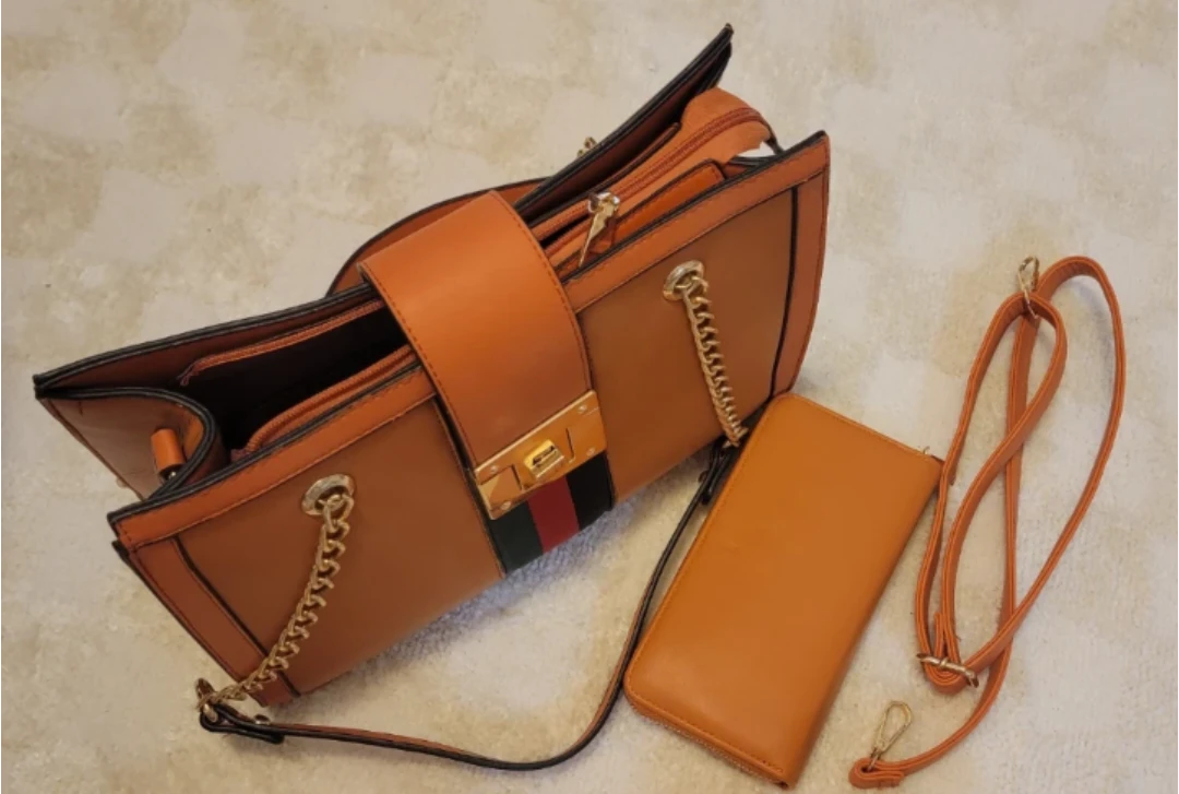 Brown Handbag with Matching Wallet - photo 2
