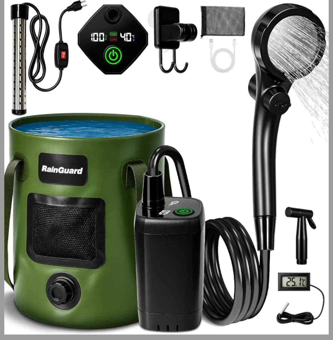 Camping Shower Kit with Heater