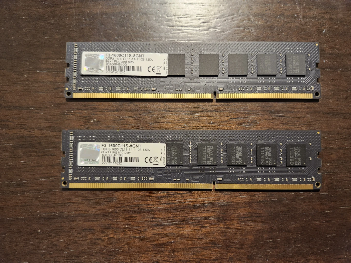 G.SKILL 2x8GB DDR3 1600MHz RAM