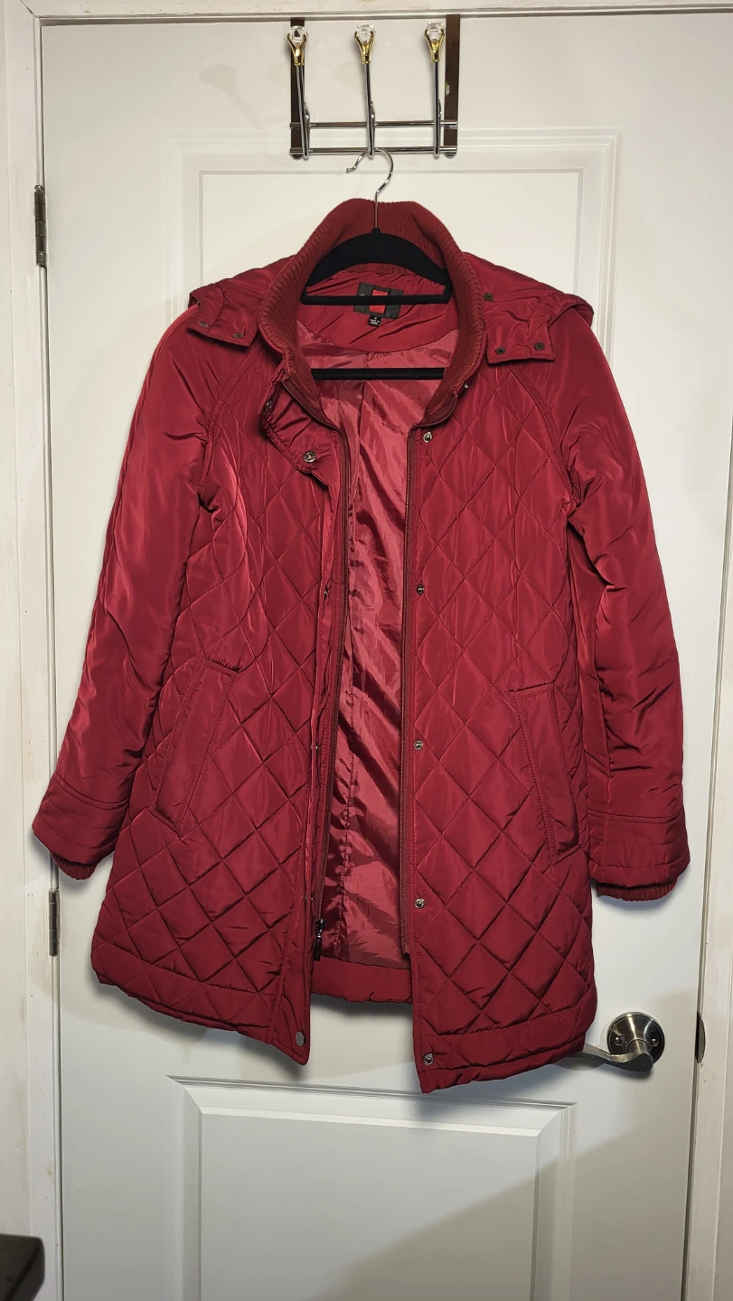 Red Quilted Hooded Jacket - photo 3