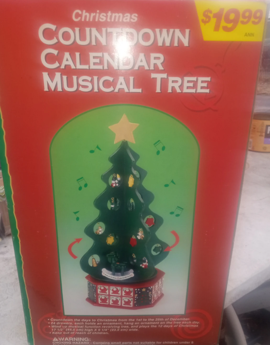 Christmas Countdown Calendar Musical Tree