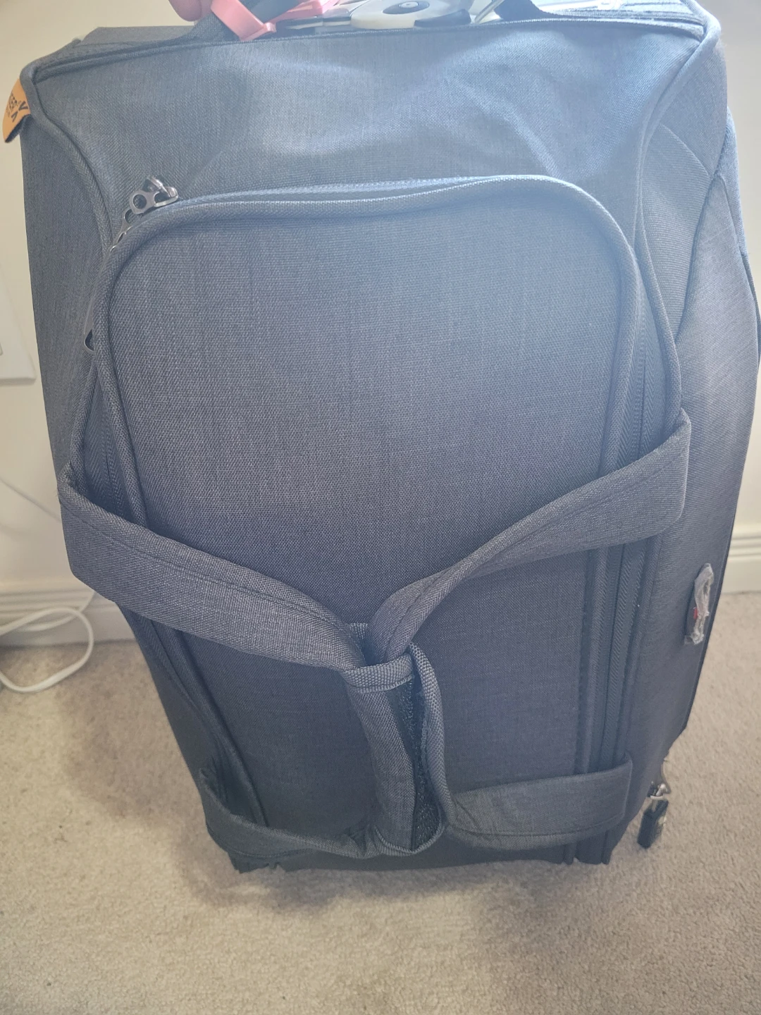 Grey Voyager Duffel Bag with Wheels