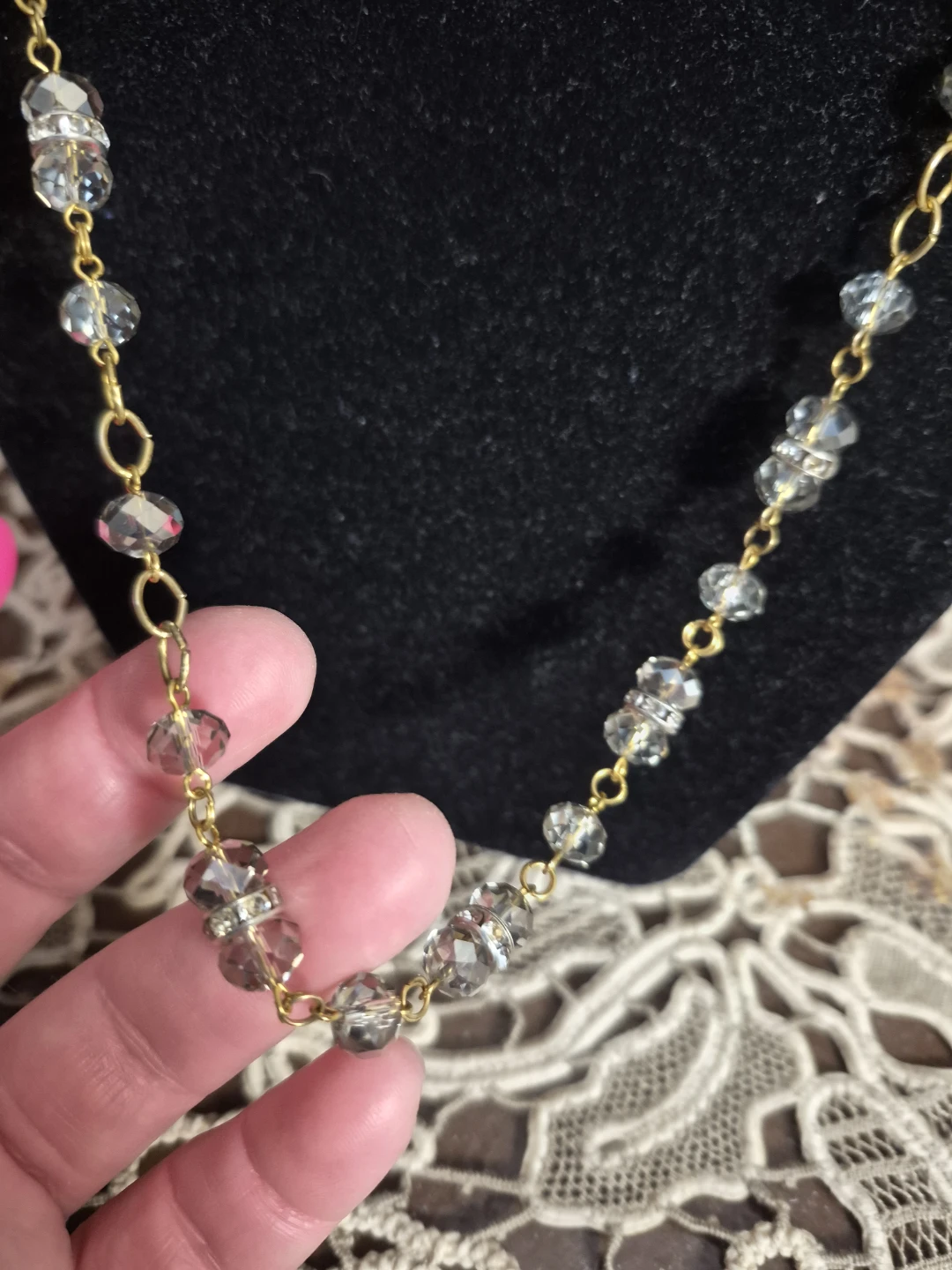 Crystal Bead Necklace and Earrings Set - photo 3