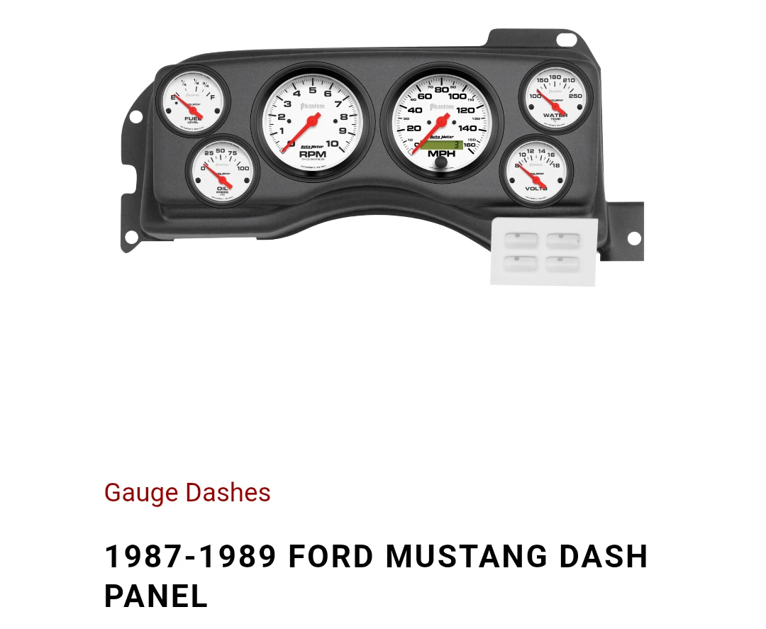 New Classic Dash 87-89 Ford Mustang 5.0L