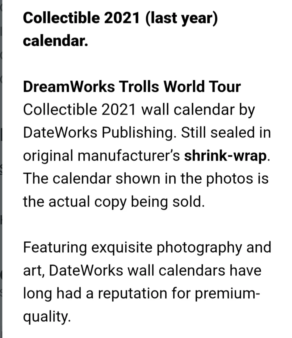DreamWorks Trolls World Tour 16-Month Calendar 2021 - photo 3