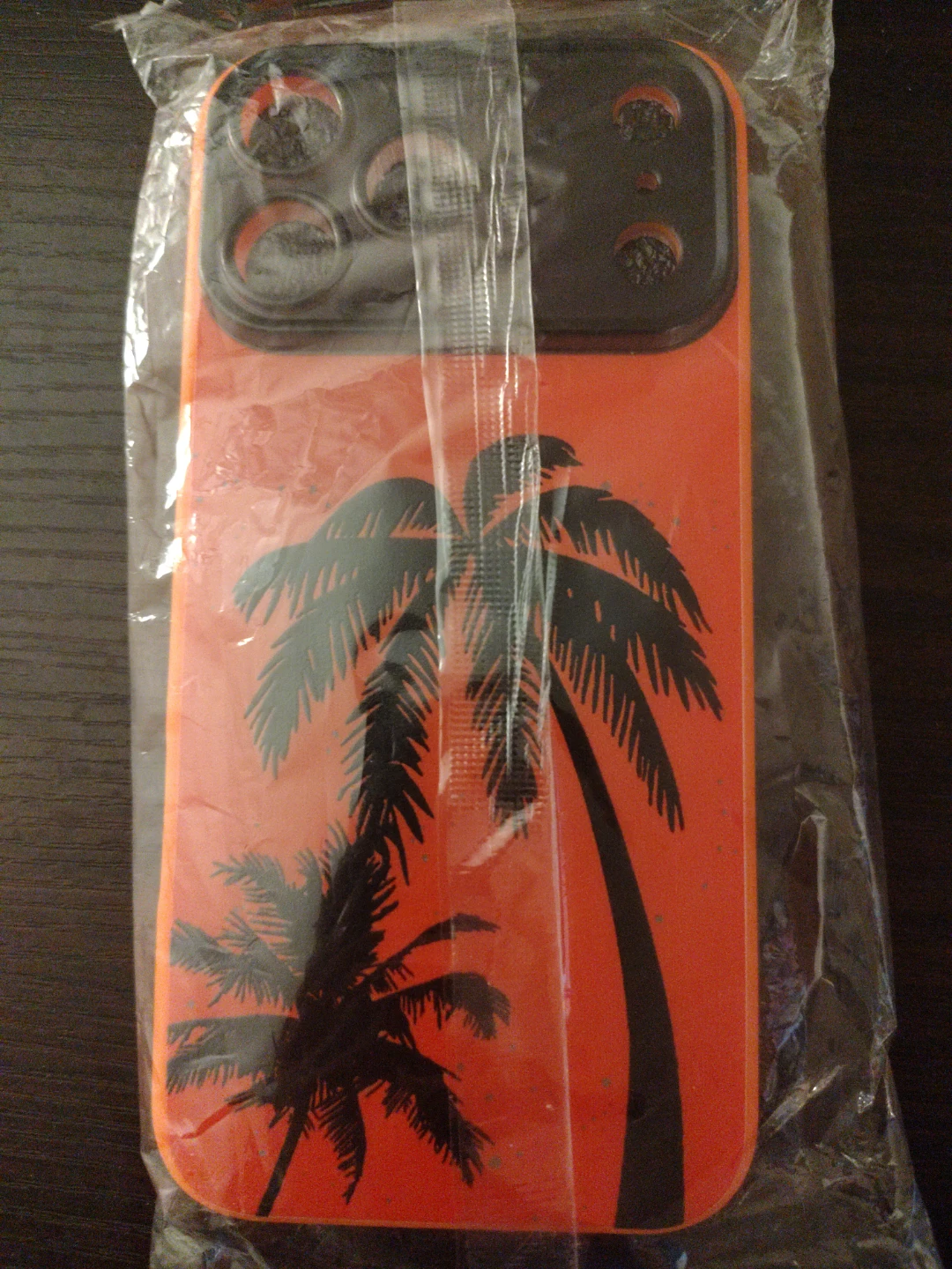 iPhone 14 Pro Max Phone Case - Orange Palm Tree Design