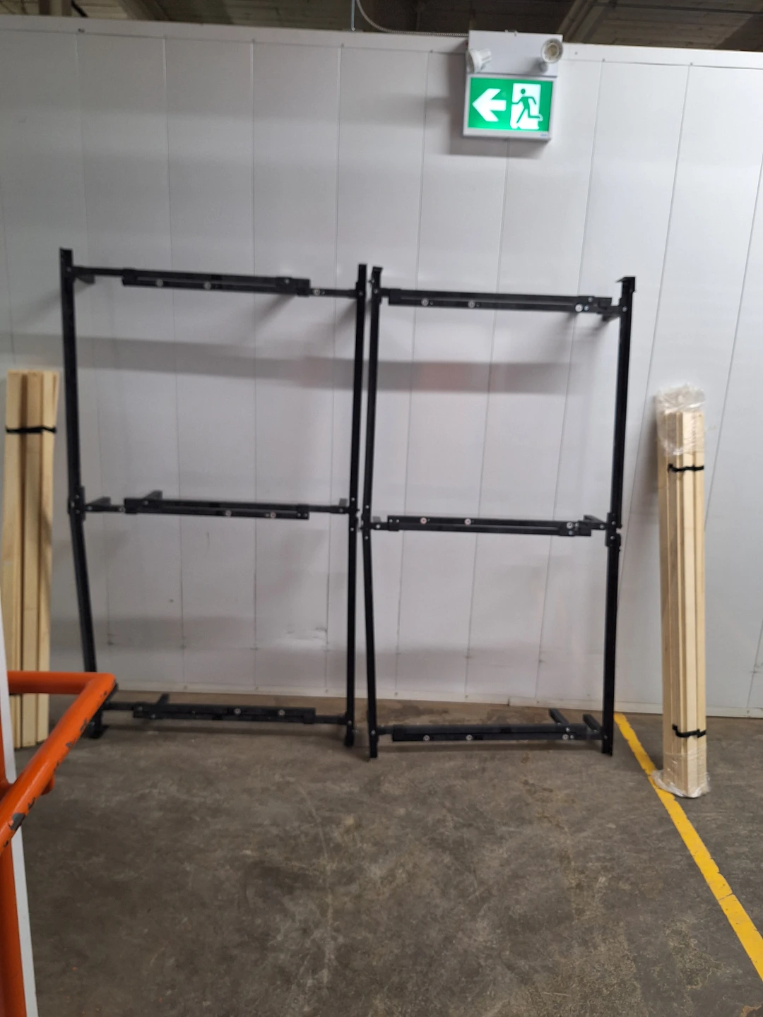 Adjustable Metal Bed Frame - Queen Full Twin with wood platform