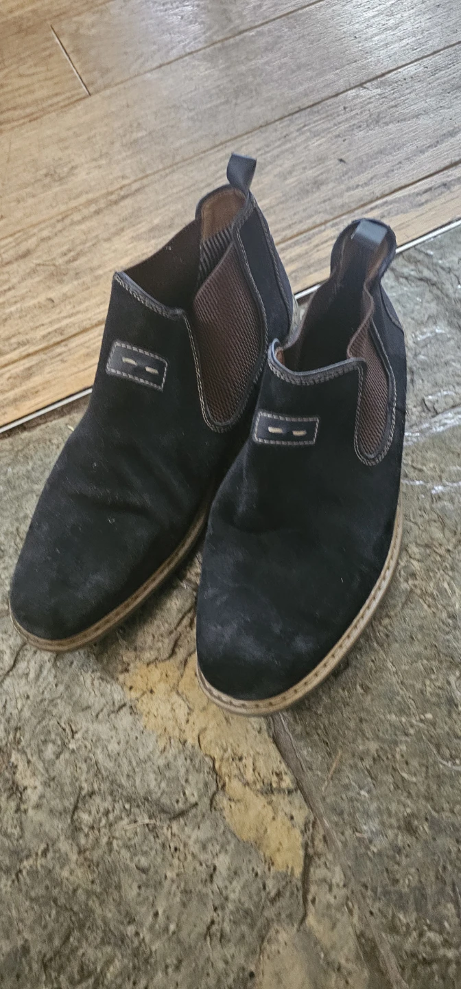 Rieker Black Suede Chelsea Boots