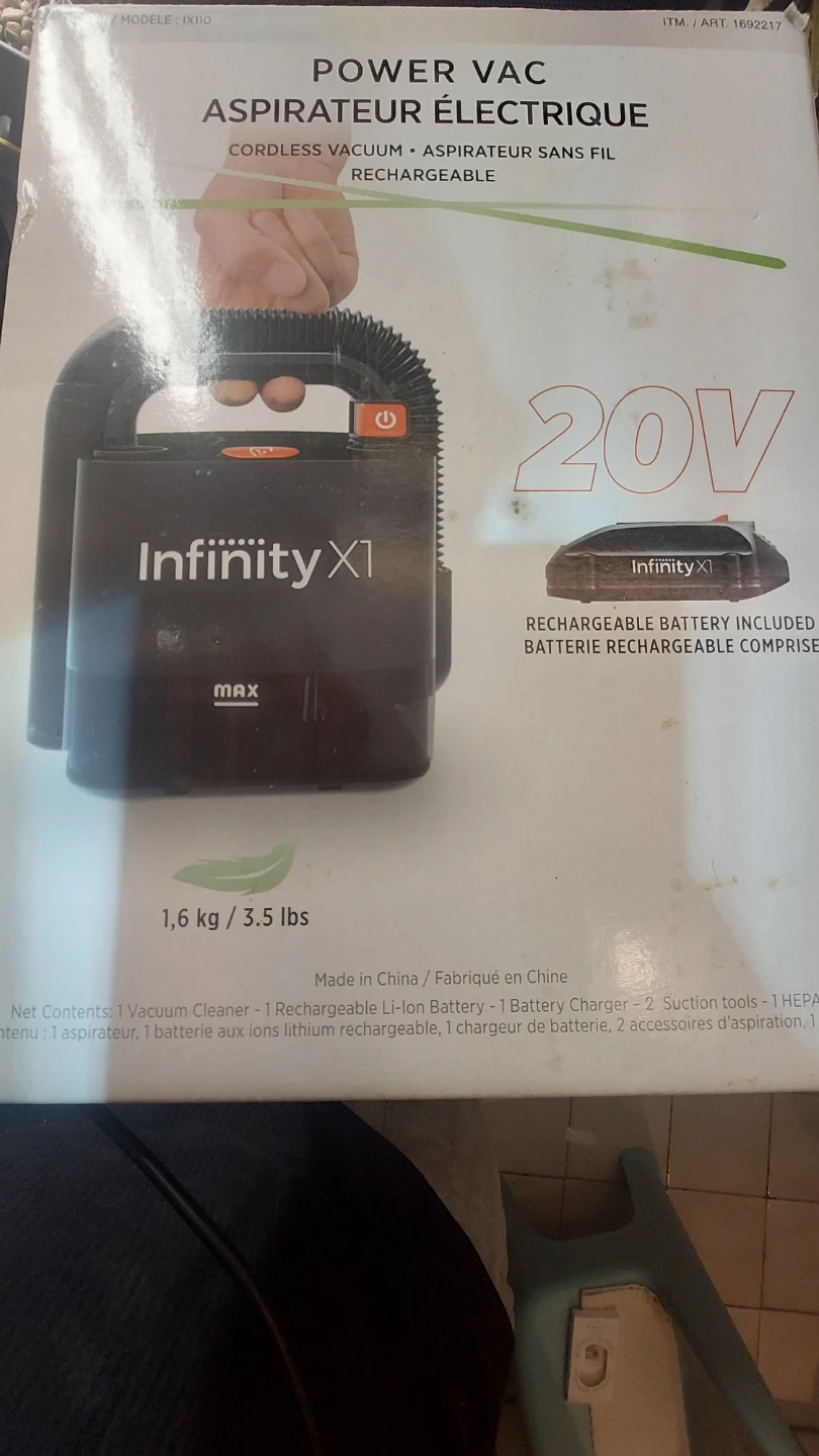 Brand New !!! Infinity X1 Power Vac 20V Cordless Electric Vacuum - photo 2